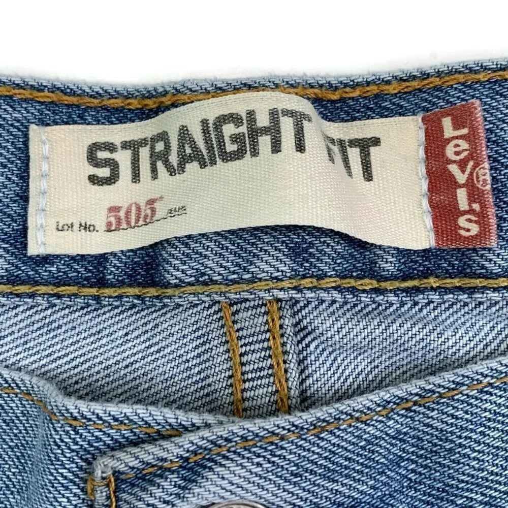 Levi's 505 Straight Fit Medium Wash Jeans Men's Size 38/30